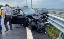 Kuzey Marmara Otoyolu’nda zincirleme kaza; 1 tır 3 otomobil çarpıştı