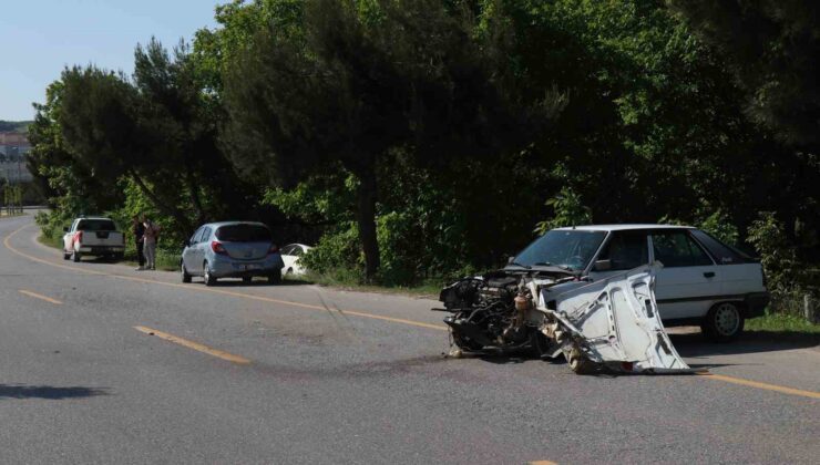 Duble yolda korkutan kaza: Kontrolden çıkarak karşı yöne geçti