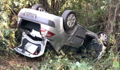 Anadolu Otoyolu’nda zincirleme kaza, bir araç şarampole uçtu: 3 yaralı