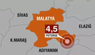 Malatya’da 4,5 şiddetinde deprem oldu
