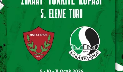 Ziraat Türkiye Kupası 5. Eleme Turu’nda rakibimiz Hatayspor